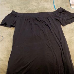 black off the shoulder dress